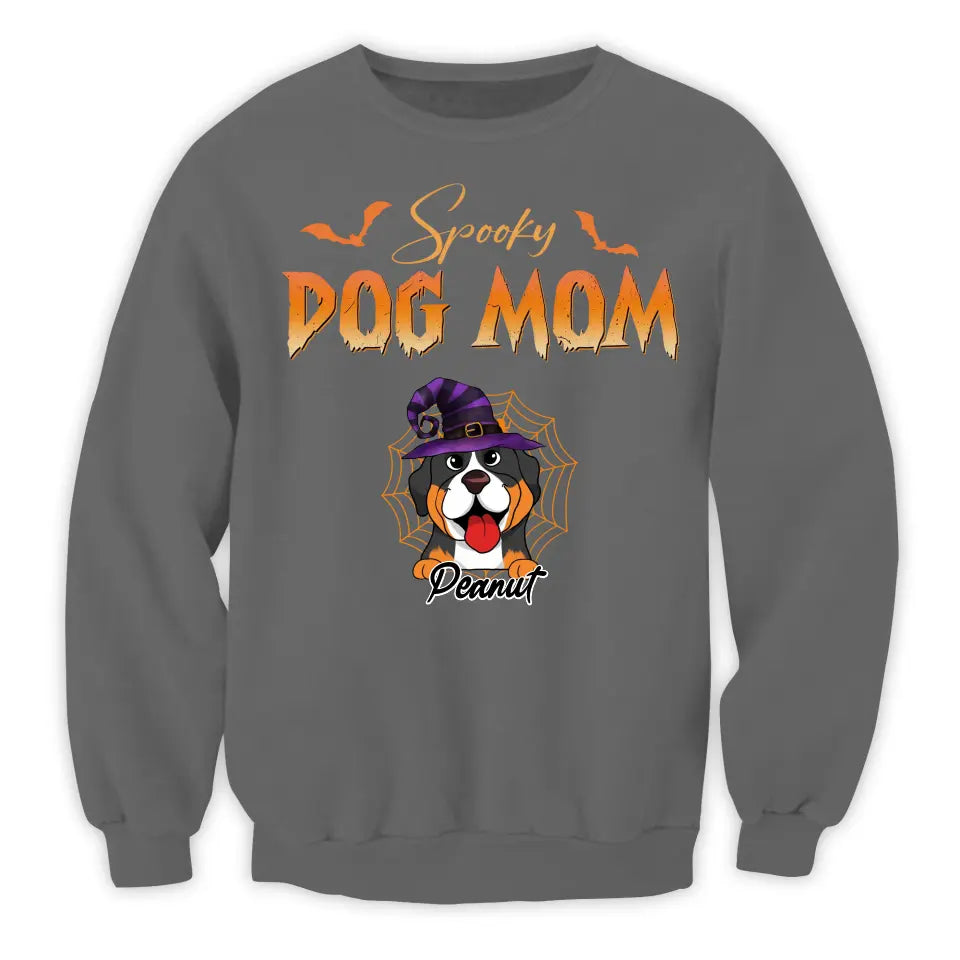 Spooky Dog Mom - Personalized T-Shirt, Halloween Gift For Dog Lover, Gift For Dog Mom - TS139TL