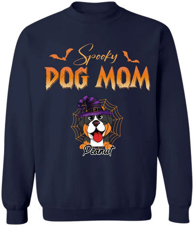 Spooky Dog Mom - Personalized T-Shirt, Halloween Gift For Dog Lover, Gift For Dog Mom - TS139TL