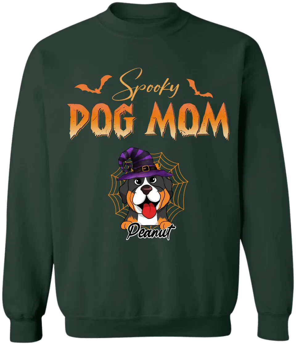 Spooky Dog Mom - Personalized T-Shirt, Halloween Gift For Dog Lover, Gift For Dog Mom - TS139TL