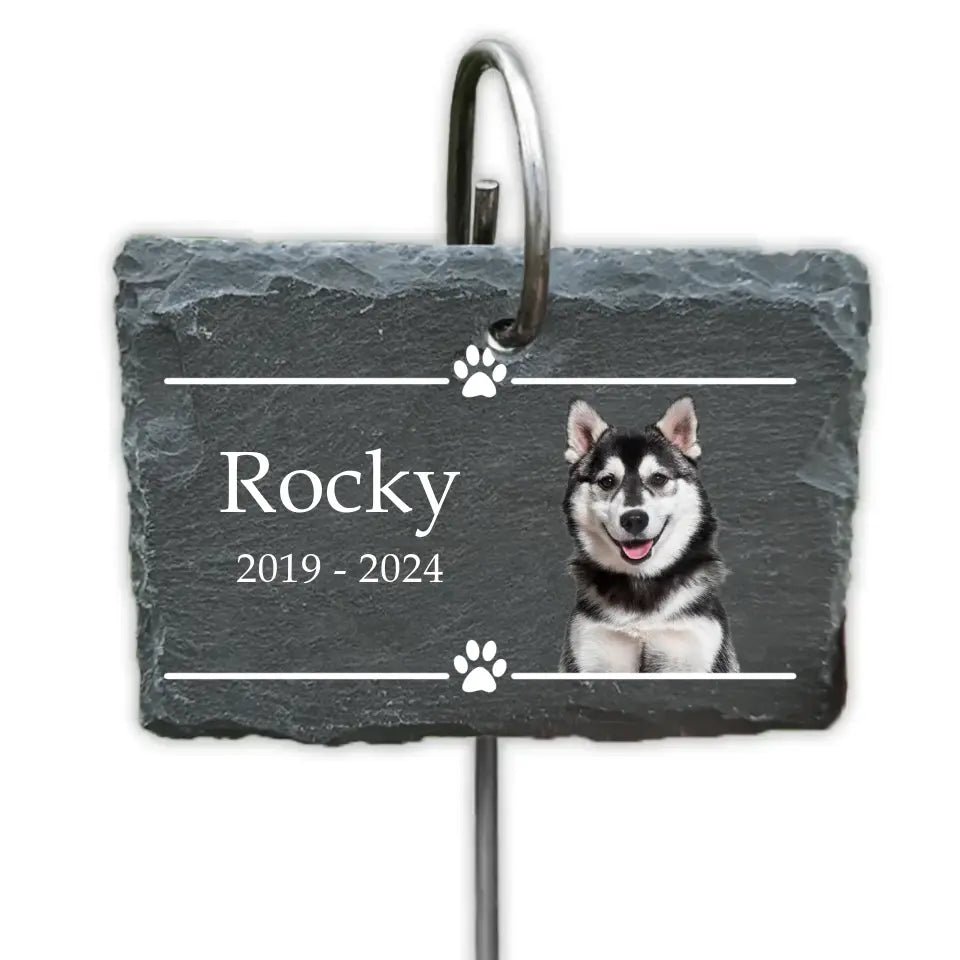 Custom Pet Memorial - Personalized Garden Slate, Memorial Gift For Dog Lover - GS136TL