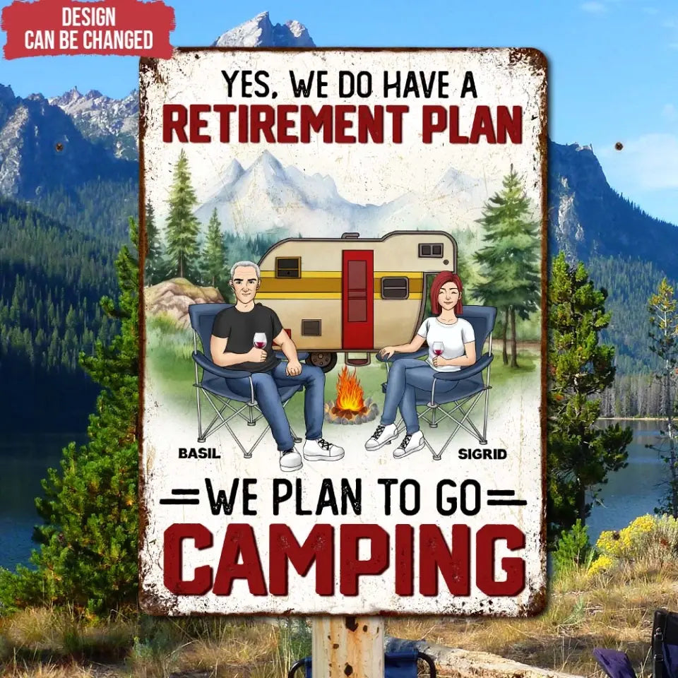 I Plan To Go Camping - Personalized Metal Sign, Gift For Camping Lovers - MTS166AN