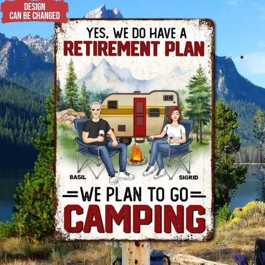 I Plan To Go Camping - Personalized Metal Sign, Gift For Camping Lovers - MTS166AN