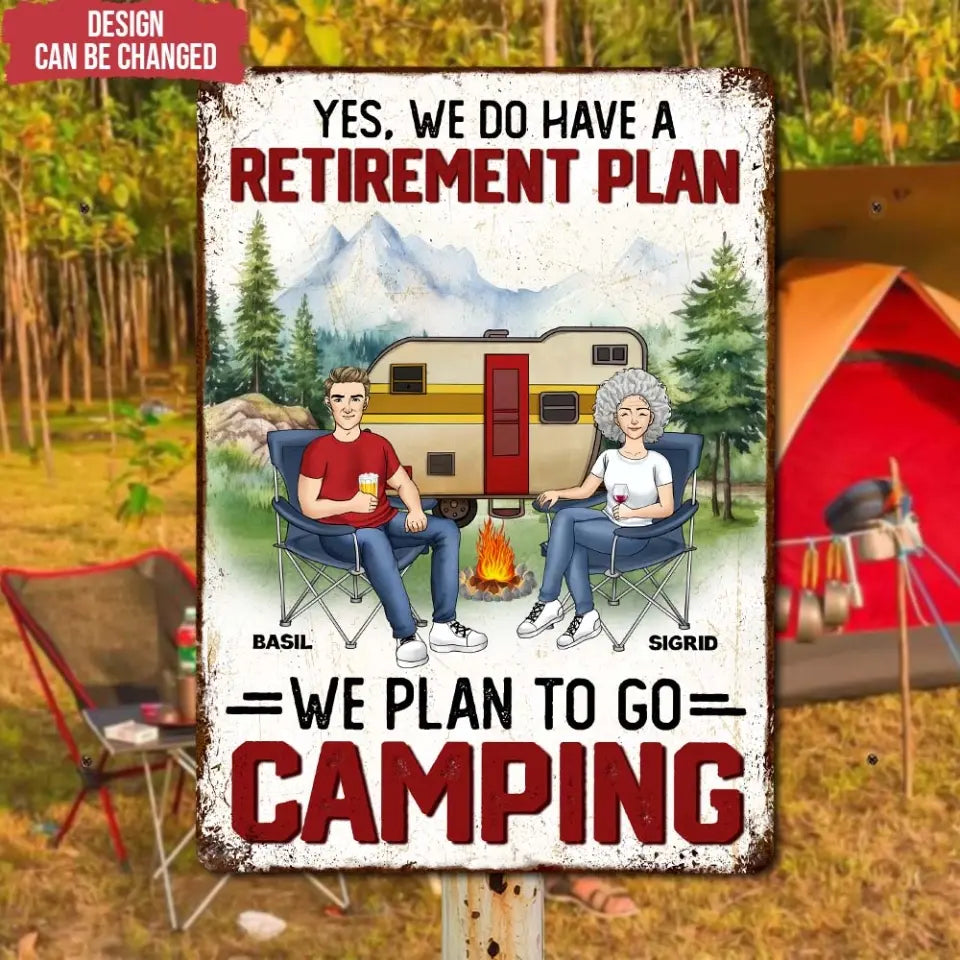 I Plan To Go Camping - Personalized Metal Sign, Gift For Camping Lovers - MTS166AN