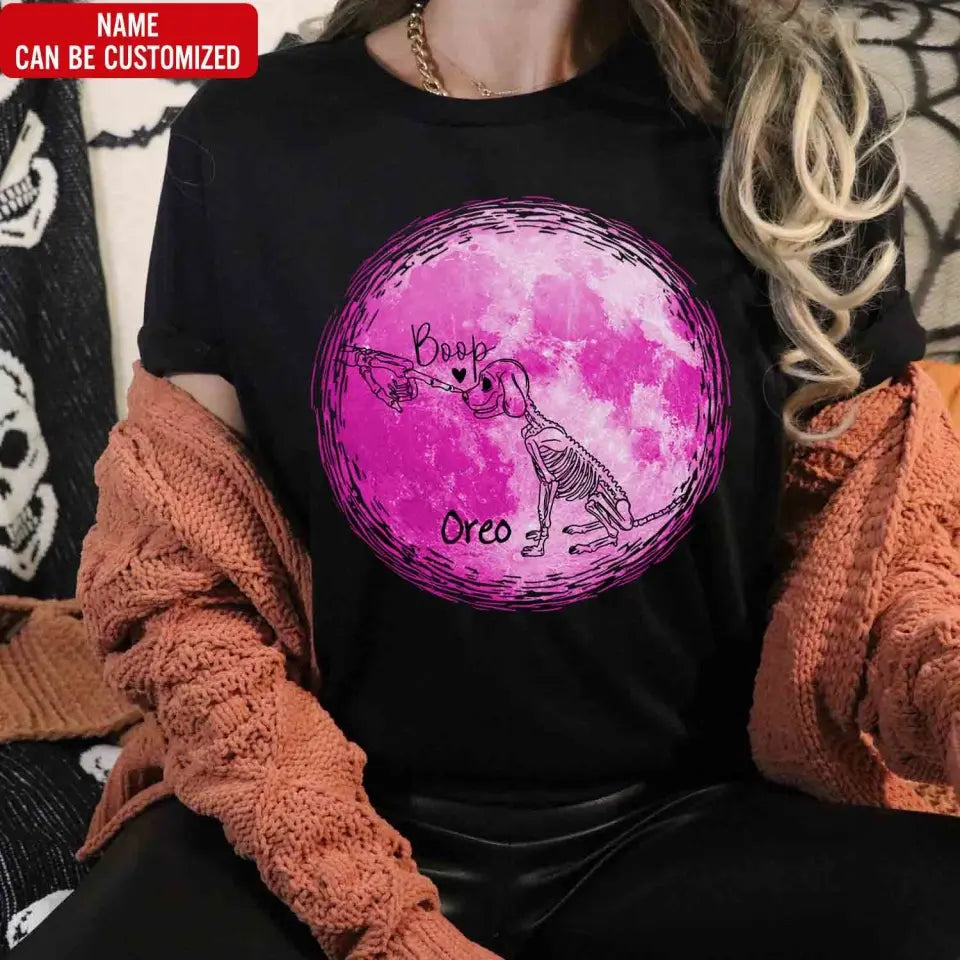 Cute Dog Skeleton Halloween - Personalized T-Shirt, Halloween Gift for Dog Lover - TS49YV
