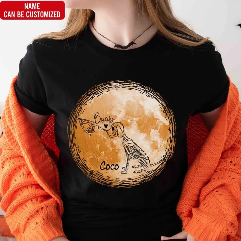 Cute Dog Skeleton Halloween - Personalized T-Shirt, Halloween Gift for Dog Lover - TS49YV