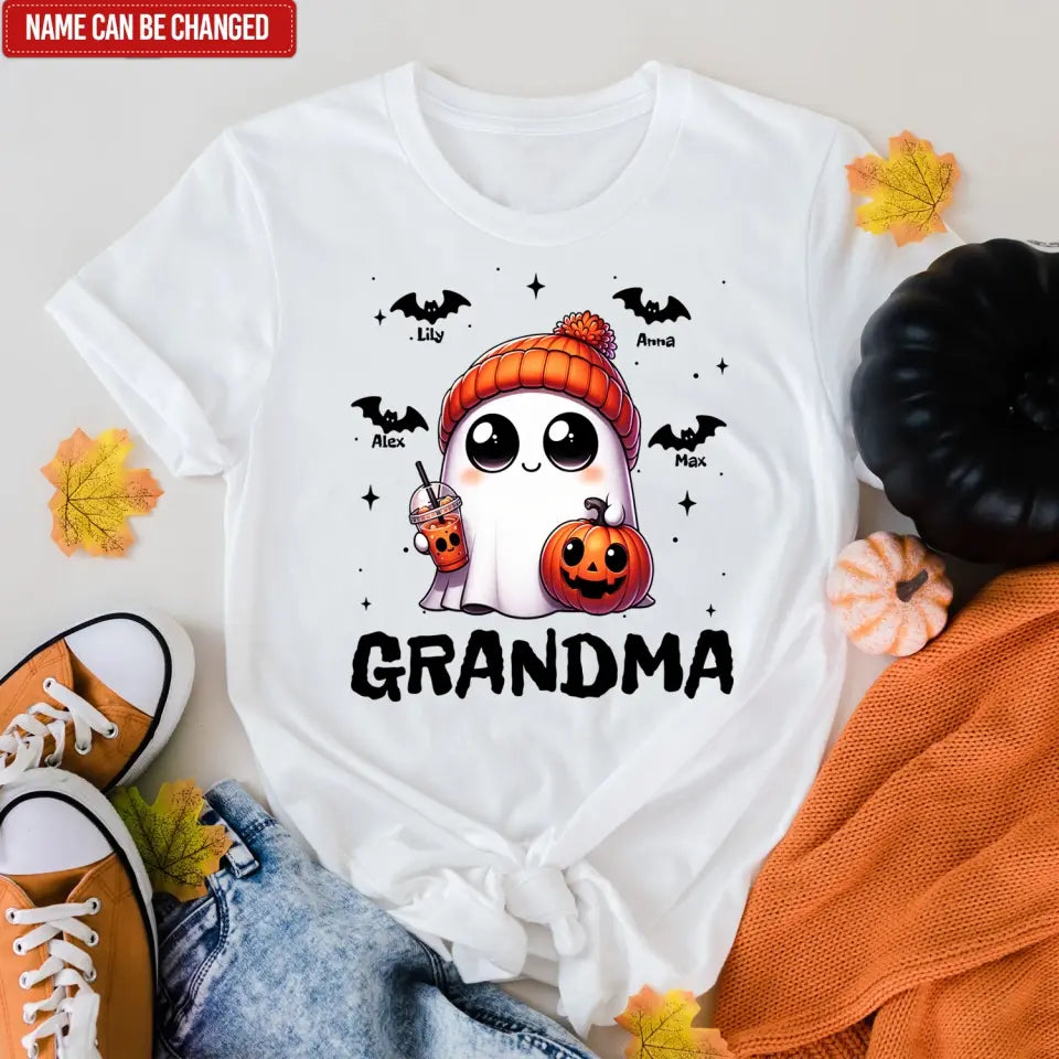 Cute Grandma Boo - Personalized T-Shirt, Halloween Gift For Grandma - TS143TL