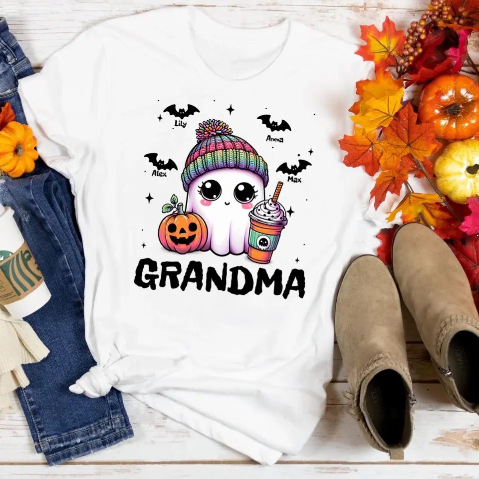 Cute Grandma Boo - Personalized T-Shirt, Halloween Gift For Grandma - TS143TL