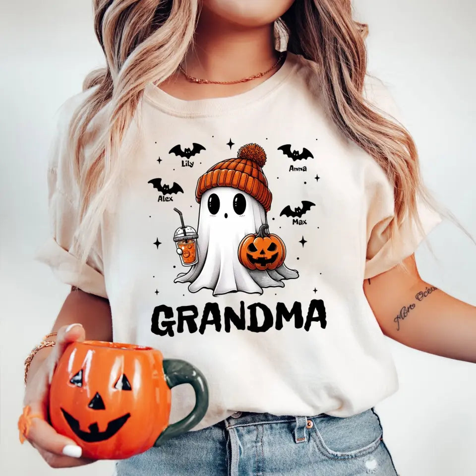 Cute Grandma Boo - Personalized T-Shirt, Halloween Gift For Grandma - TS143TL