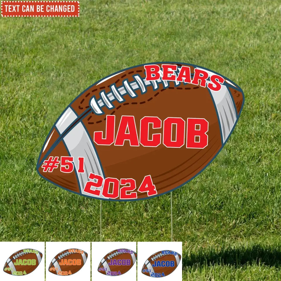 Custom Football Seasons - Personalized Yard Sign Custom Shape, Football Fan Gift, Gift for Football Player - YS51YV