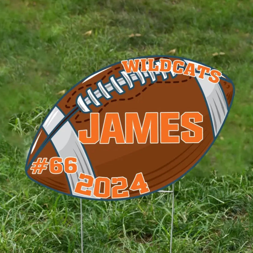 Custom Football Seasons - Personalized Yard Sign Custom Shape, Football Fan Gift, Gift for Football Player - YS51YV