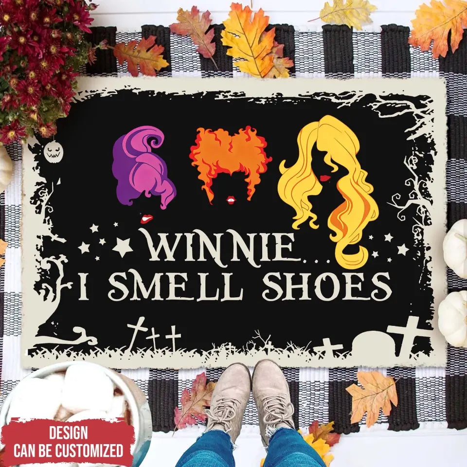 Winnie I Smell Shoes - Personalized Doormat, Gift For Halloween, Family Decor - DM182AN