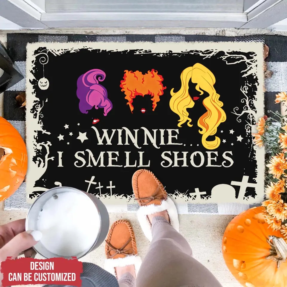 Winnie I Smell Shoes - Personalized Doormat, Gift For Halloween, Family Decor - DM182AN