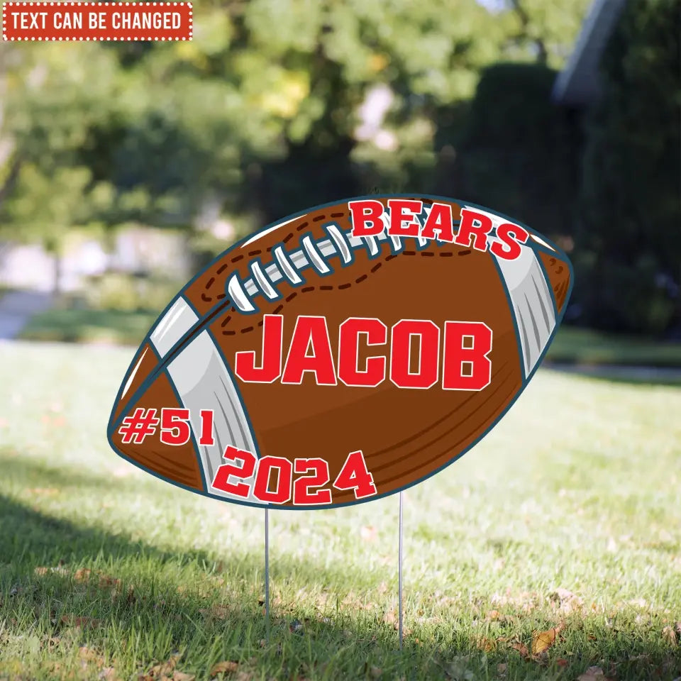 Custom Football Seasons - Personalized Yard Sign Custom Shape, Football Fan Gift, Gift for Football Player - YS51YV