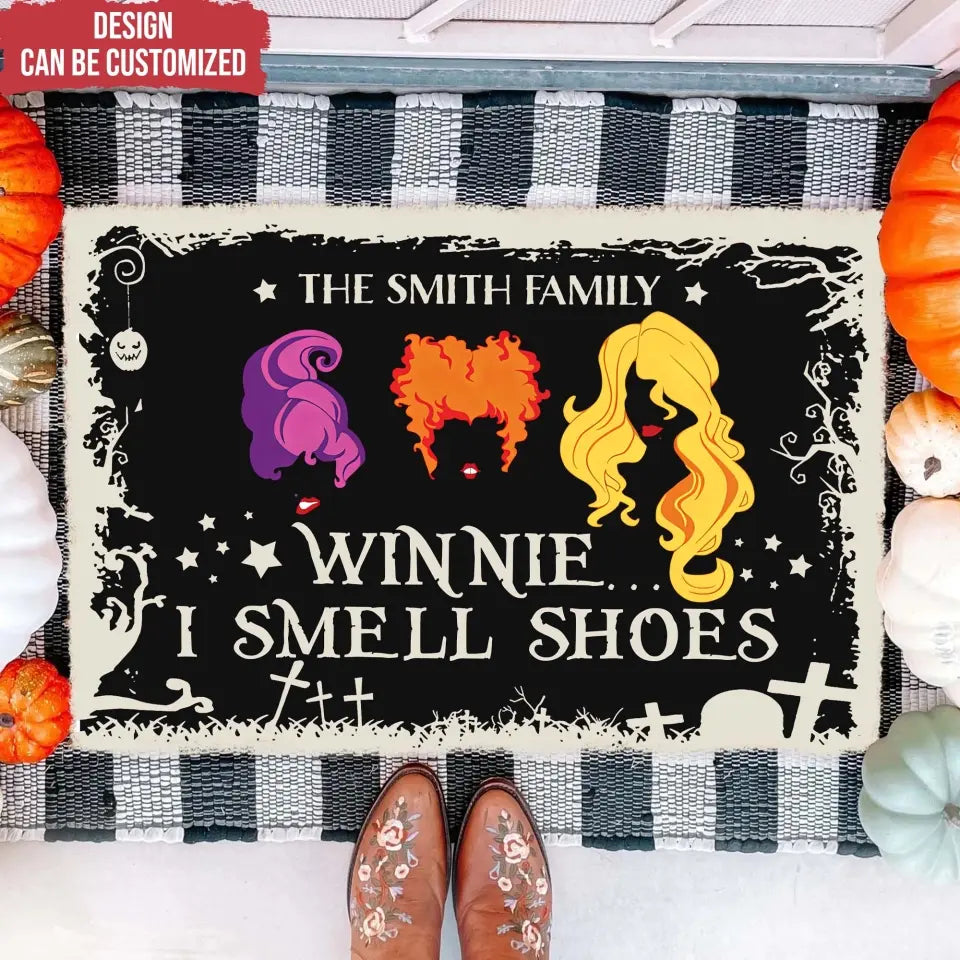 Winnie I Smell Shoes - Personalized Doormat, Gift For Halloween, Family Decor - DM182AN