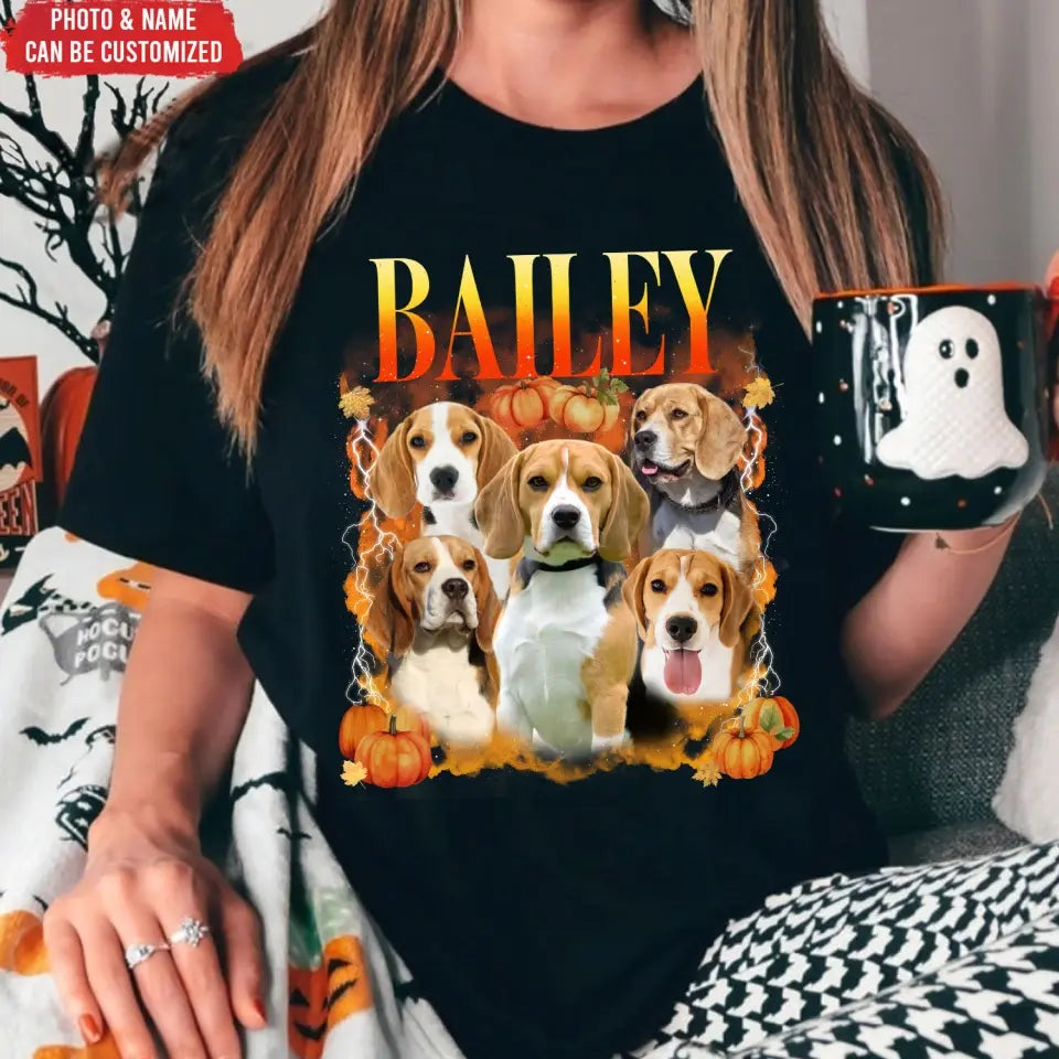 Fall Dog Bootleg - Personalized T-Shirt, Gift for Dog Lover, Fall Gift - TS47YV