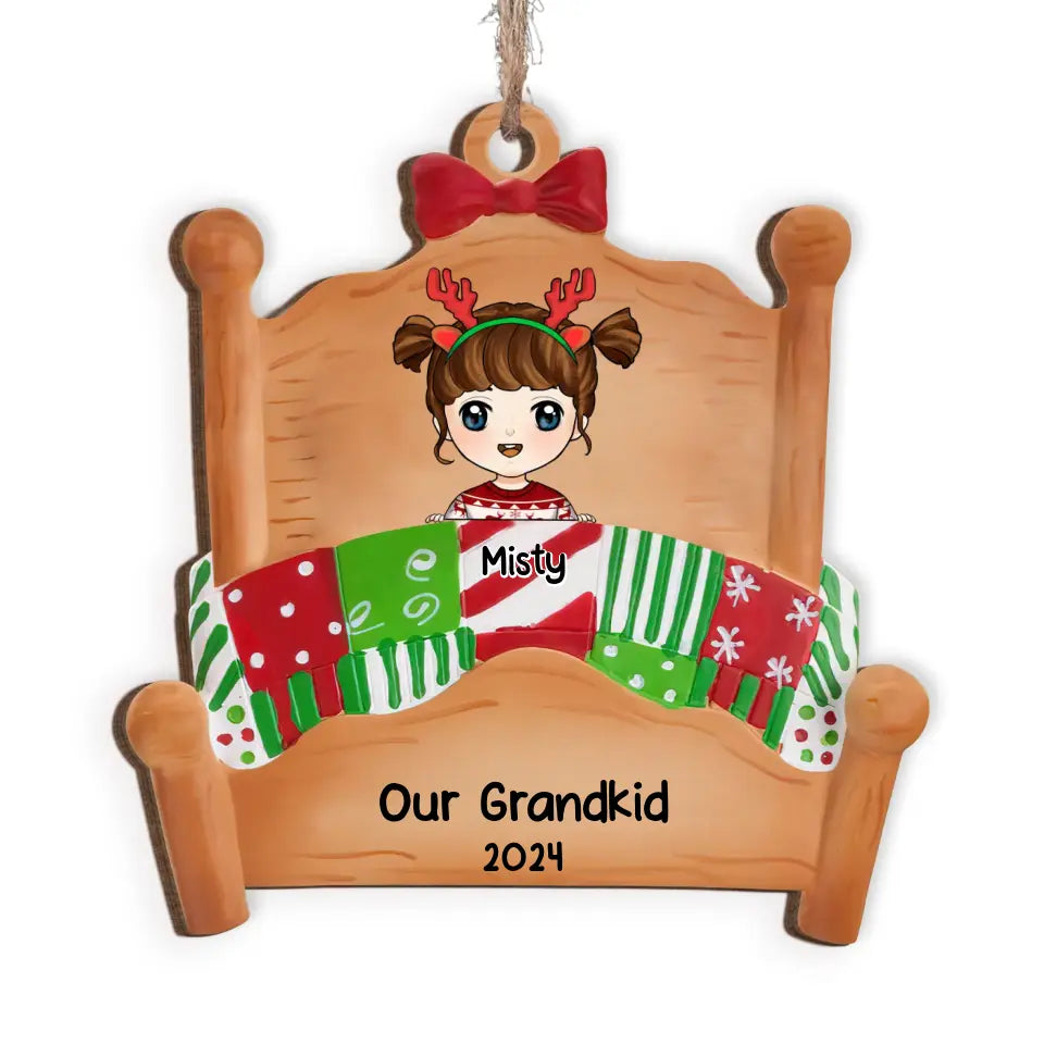 Our Grandkids - Personalized Wooden Ornament, Gift For Christmas - ORN110