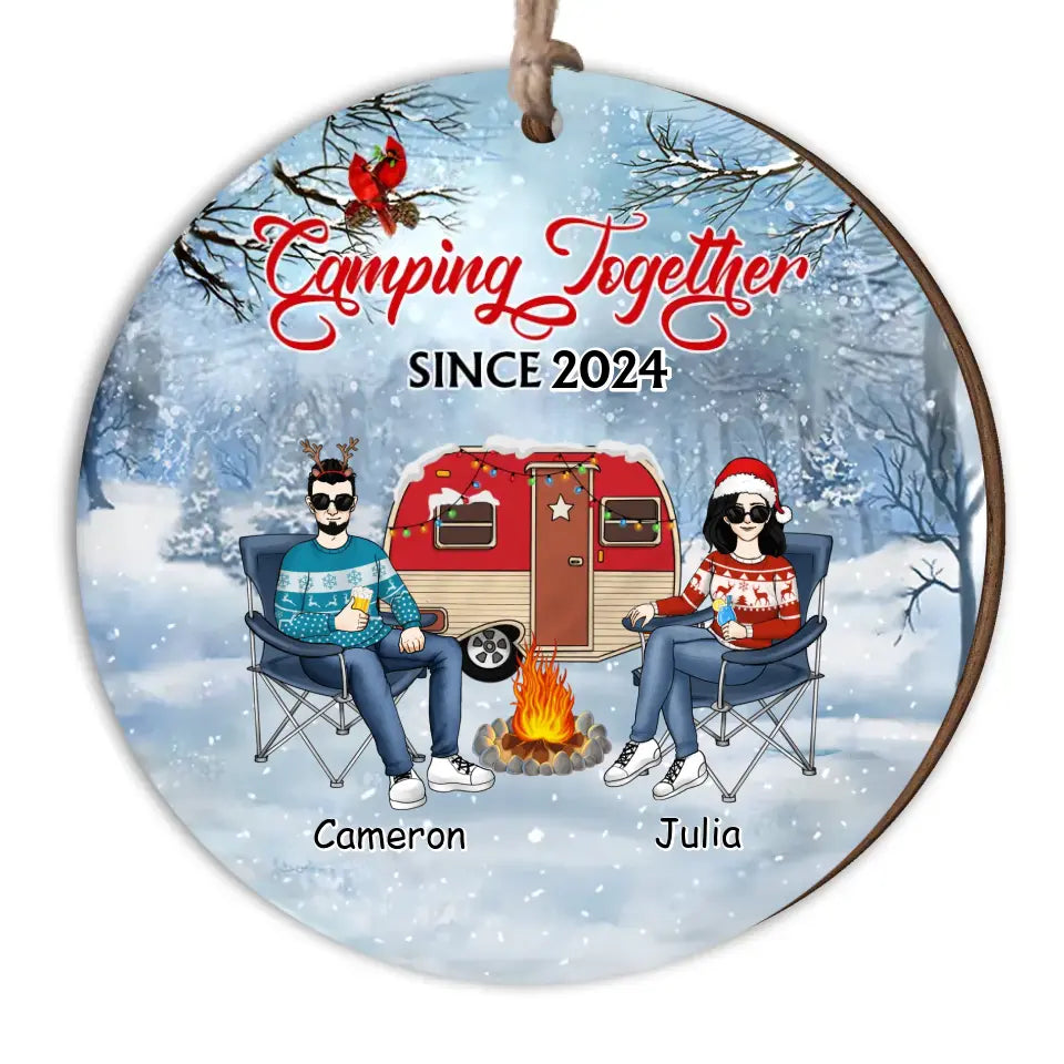 Camping Together, Camping Couple - Personalized Ornament, Camping Christmas Ornament, Gift For Camping