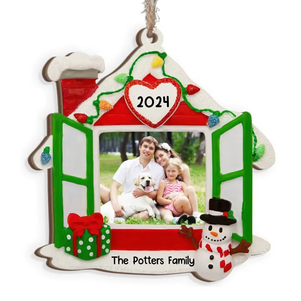 Personalized Family Ornament - Personalized Christmas Gifts - Family Picture Ornament - Personalized Family With Pet Ornament