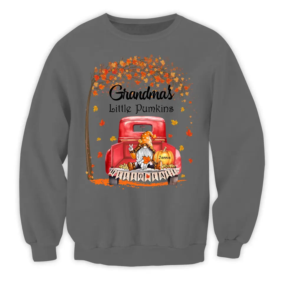 Grandma's Little Pumkins - Personalized T-Shirt, Gift For Fall, Gift For Grandma - TS131TL