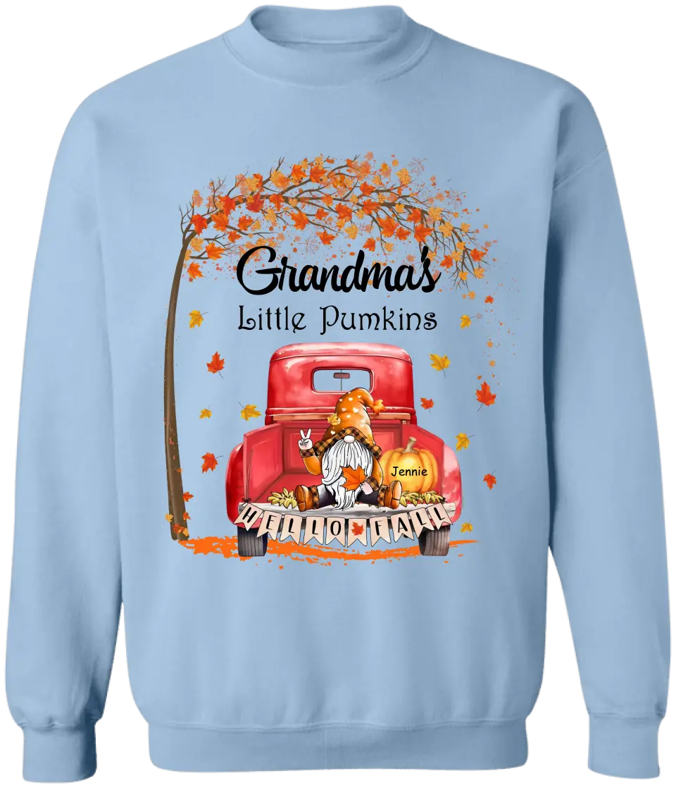 Grandma's Little Pumkins - Personalized T-Shirt, Gift For Fall, Gift For Grandma - TS131TL