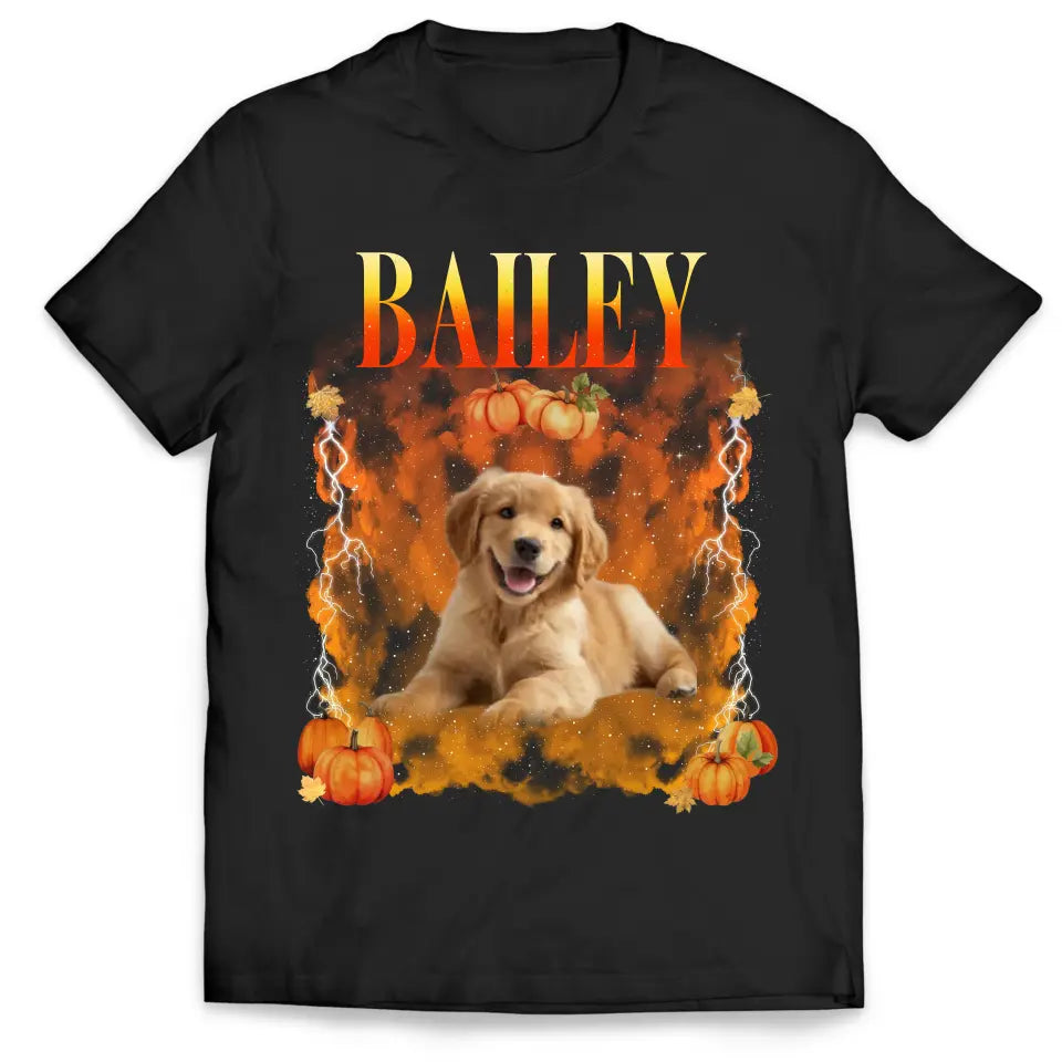 Fall Dog Bootleg - Personalized T-Shirt, Gift for Dog Lover, Fall Gift - TS47YV