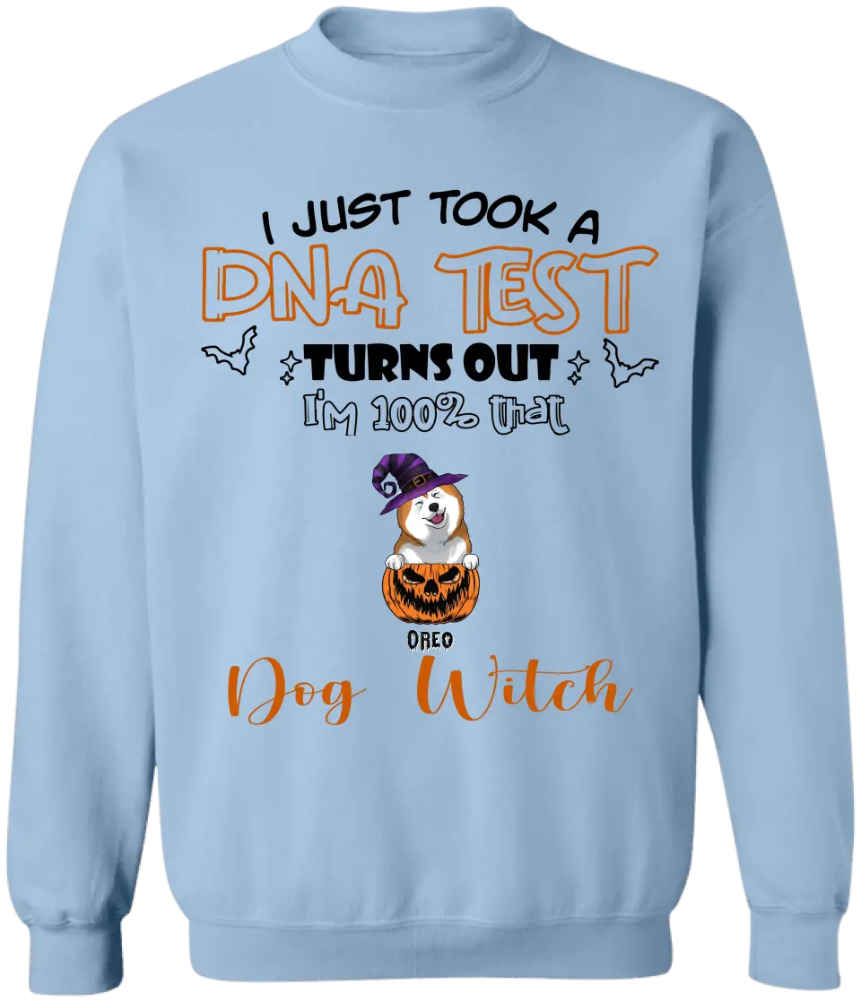 I Just Took A DNA Test Turns Out I'm 100% Dog Witch - Personalized T-Shirt, Halloween Gift For Dog Lovers - TS192AN