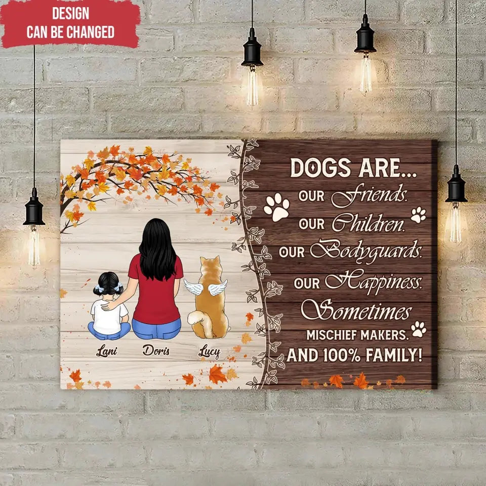 Dogs Are Out Friends - Personalized Canvas, Gift for Dog Lover, Fall Decor, dog lover canvas, custom dog canvas, dog canvass,canvas, personalized canvas,dog lover gift, dog lover, dog,gifts for dog lovers,dog,custom canvas,canvas wall art, canvas, canvas print, canvas art print