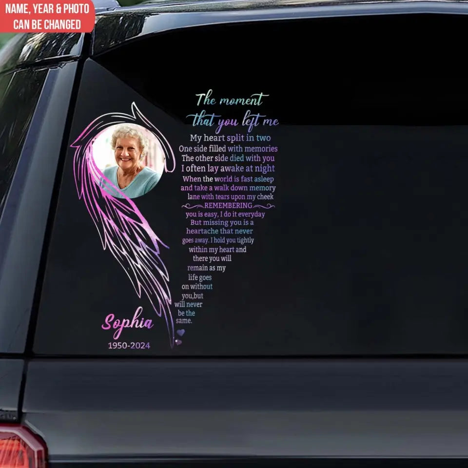 As My Life Goes On Without You But Will Never Be The Same - Personalized Decal, Memorial Gift - PCD177TL