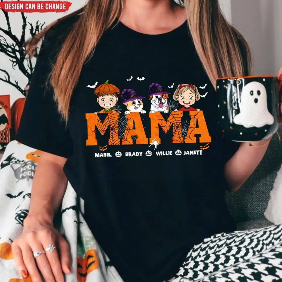 Halloween Family Kids And Pets - Personalized T-Shirt, Family Gift For Halloween - TS152TL