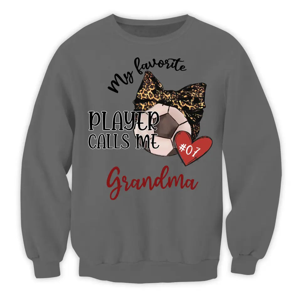 My Favorite Player Calls Me Grandma - Personalized T-Shirt, Gift for Football Grandma - TS28YV