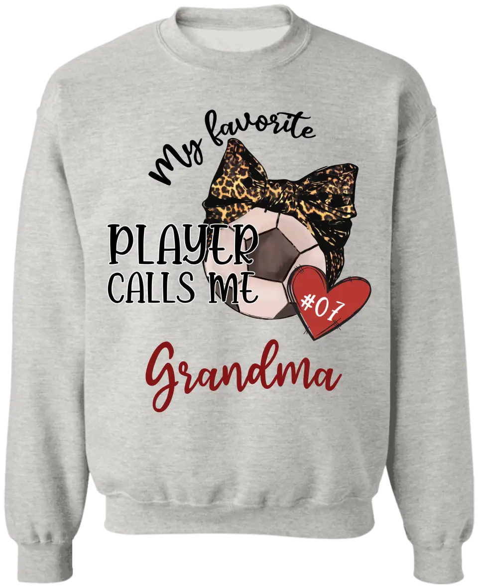 My Favorite Player Calls Me Grandma - Personalized T-Shirt, Gift for Football Grandma - TS28YV