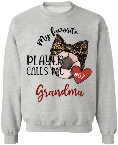 My Favorite Player Calls Me Grandma - Personalized T-Shirt, Gift for Football Grandma - TS28YV