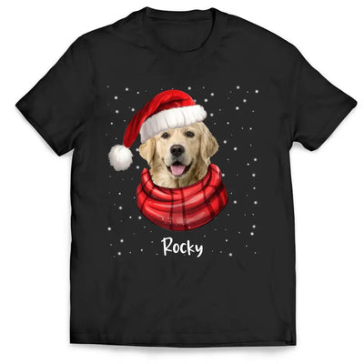 Christmas Dog In Hat - Personalized T-Shirt, Gift For Dog Lovers - TS197AN