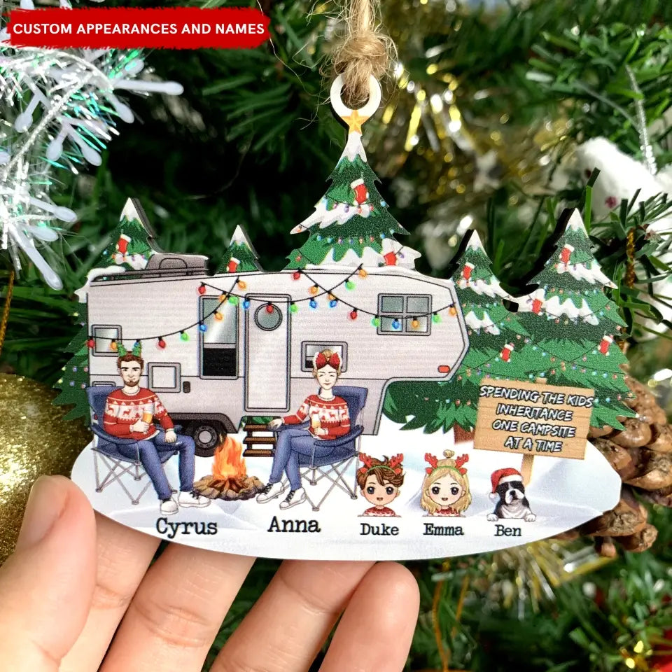 Personalized Camping Couple Christmas Ornament - Personalized Ornament, Gift For Camping Lover -  OCP333