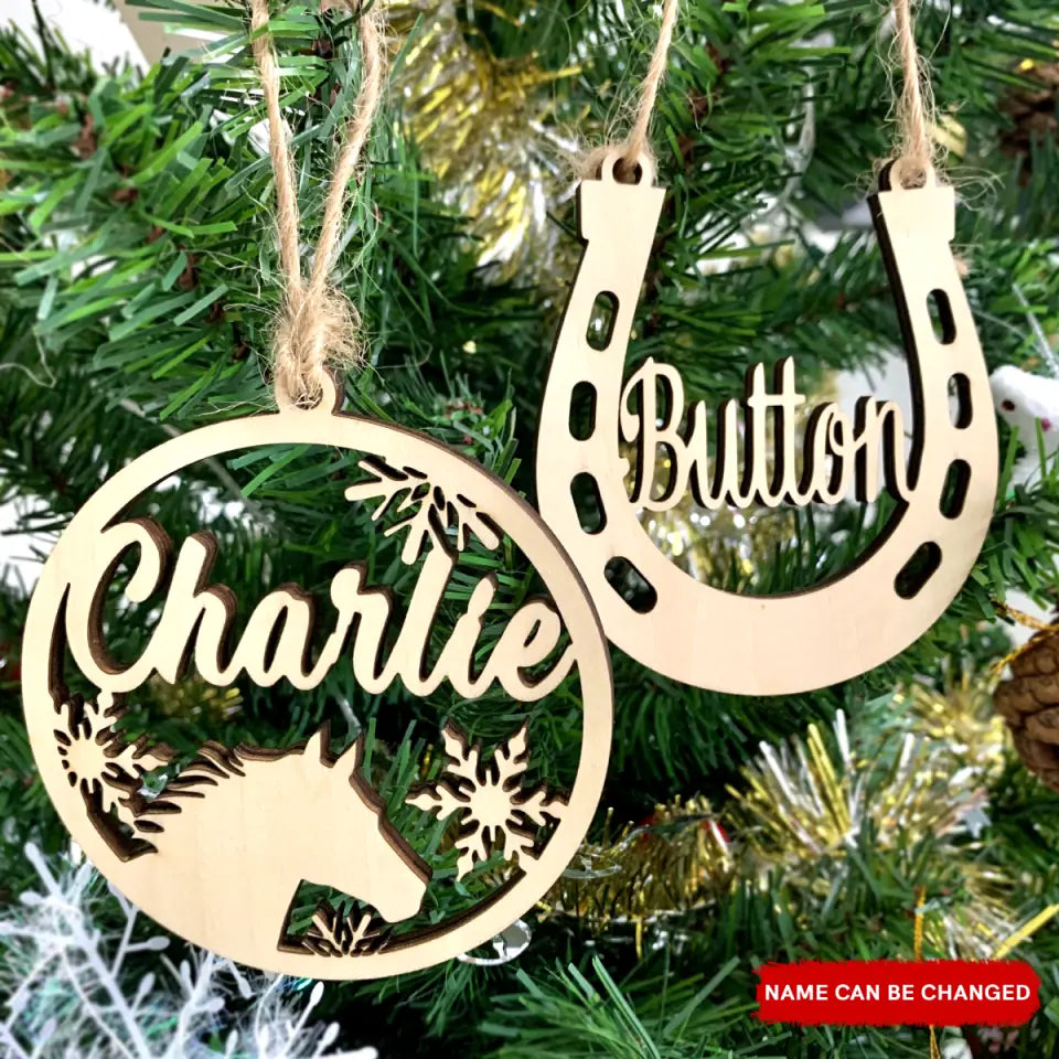 Personalized! Your Horse's Name On A Custom Christmas Ornament, Gift For Horse Lovers