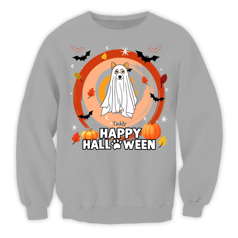 Happy Halloween Ghost Dog - Personalized T-Shirt, Halloween Gift For Dog Lover - TS189TL