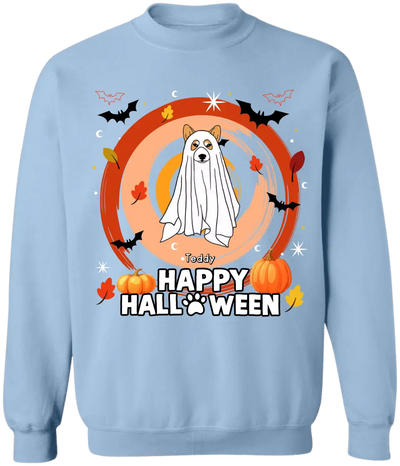 Happy Halloween Ghost Dog - Personalized T-Shirt, Halloween Gift For Dog Lover - TS189TL