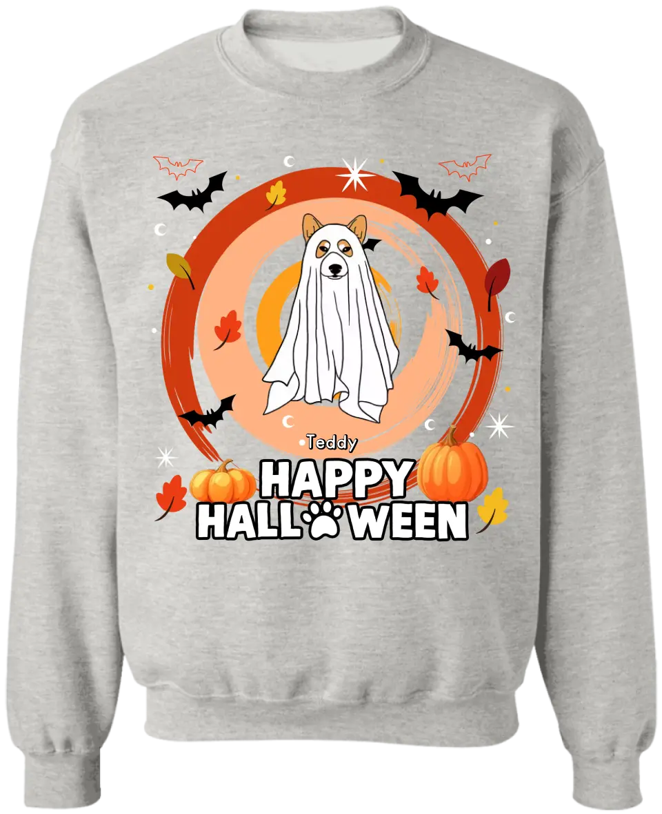 Happy Halloween Ghost Dog - Personalized T-Shirt, Halloween Gift For Dog Lover - TS189TL