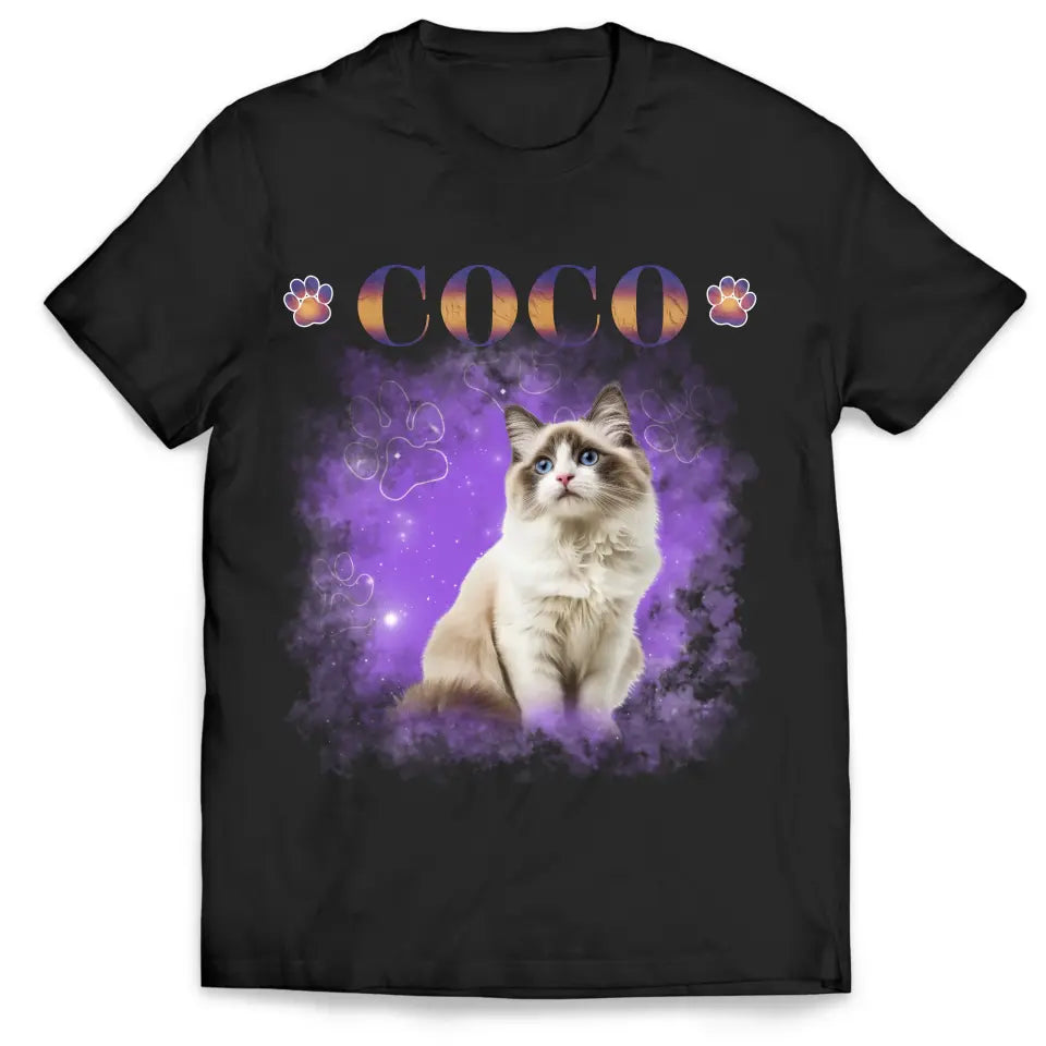 Funny Pet Vintage Bootleg Rapper - Personalized T-Shirt, Cat Lover Gift - TS83YV