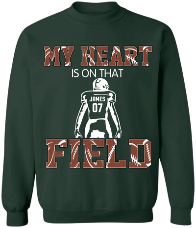 My Heart Is On That Field - Personalized T-Shirt, Football Gift - TS112YV