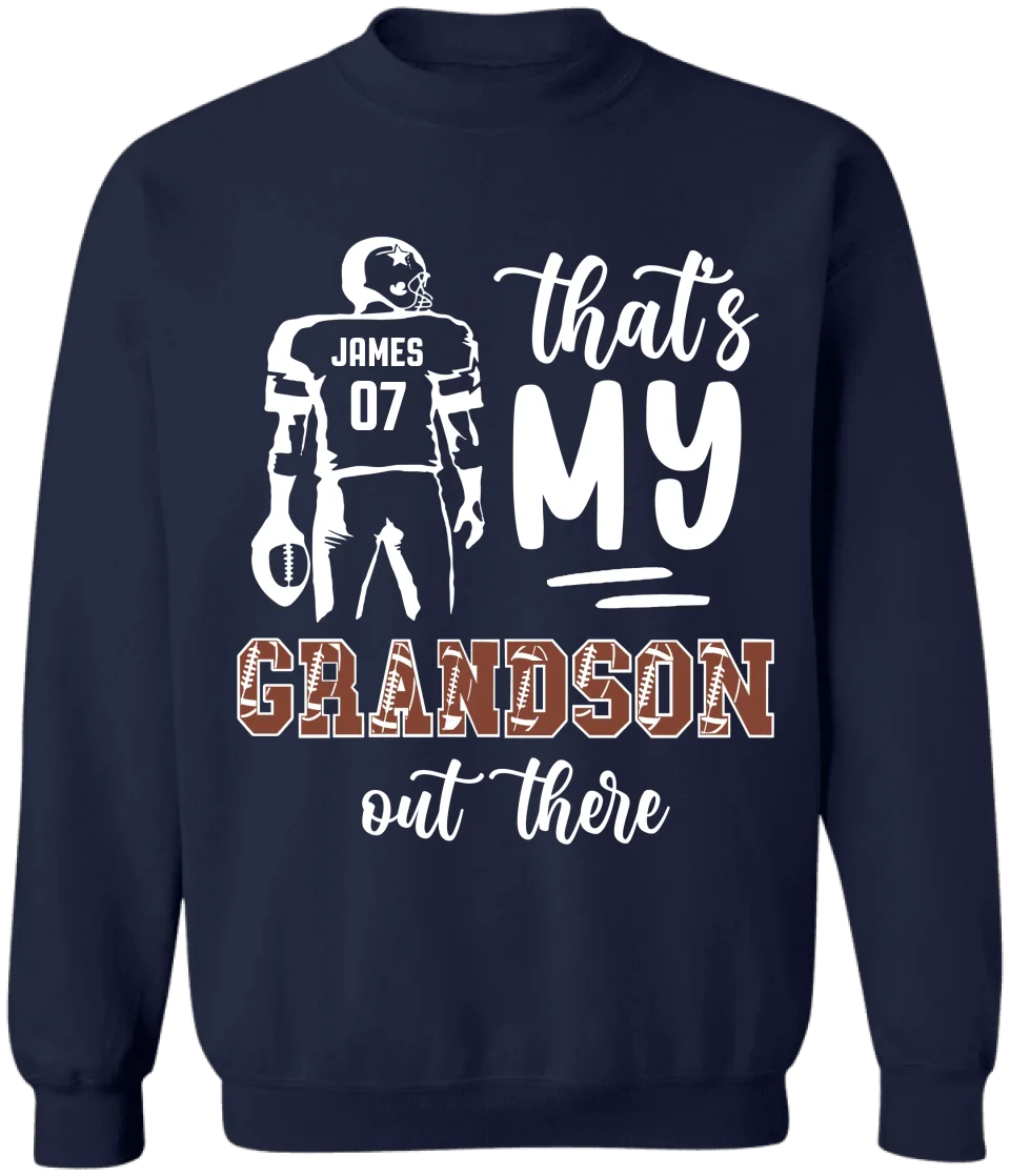 That's My Grandson Out There - Personalized T-Shirt, Sports Fan Gift - TS94YV