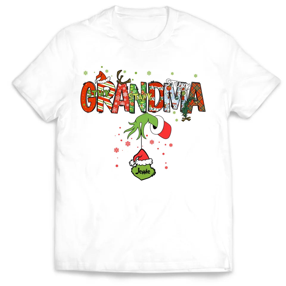 Stink Stank Stunk - Personalized T-Shirt, Christmas Shirt, Gift For Mom/Grandma/Nana - TS188TL