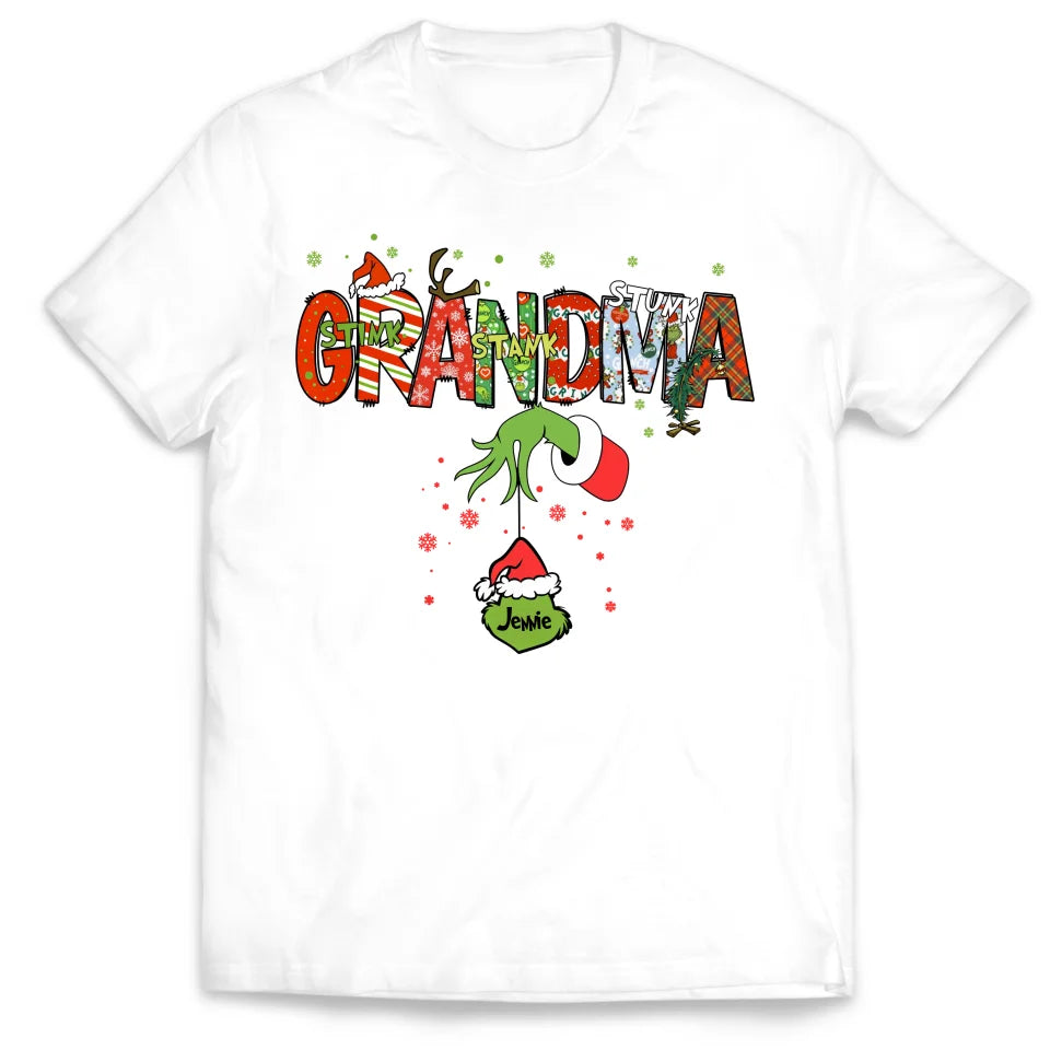 Stink Stank Stunk - Personalized T-Shirt, Christmas Shirt, Gift For Mom/Grandma/Nana - TS188TL