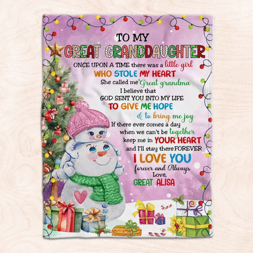 Heartwarming Gift From Grandmother To Granddaughter - Personalized Blanket, Perfect For Christmas - BL239AN