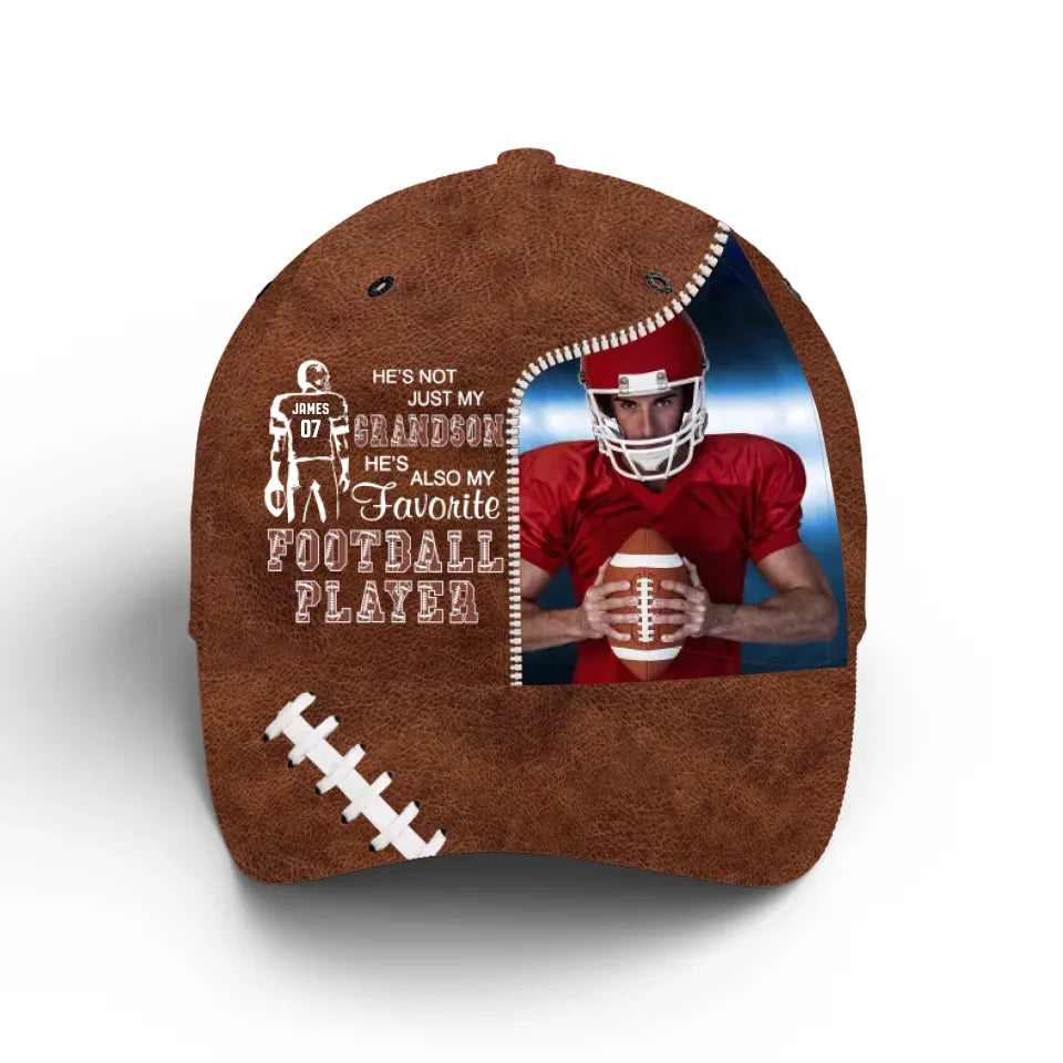 He&#39;s Not Just My Grandson He&#39;s Favorite Player - Personalized Classic Cap - C95YV