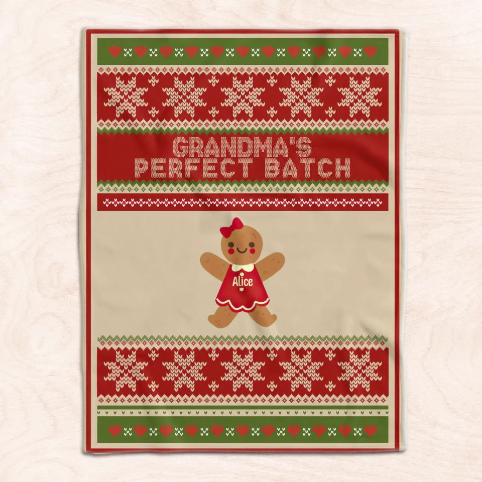 Grandma&#39;s Perfect Batch - Personalized Blanket, Gift For Grandma, Christmas Gift For Grandma - BL230TL