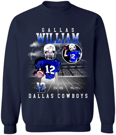 Custom Football Player Bootleg - Personalized T-Shirt, Football Fan Gift - TS113YV