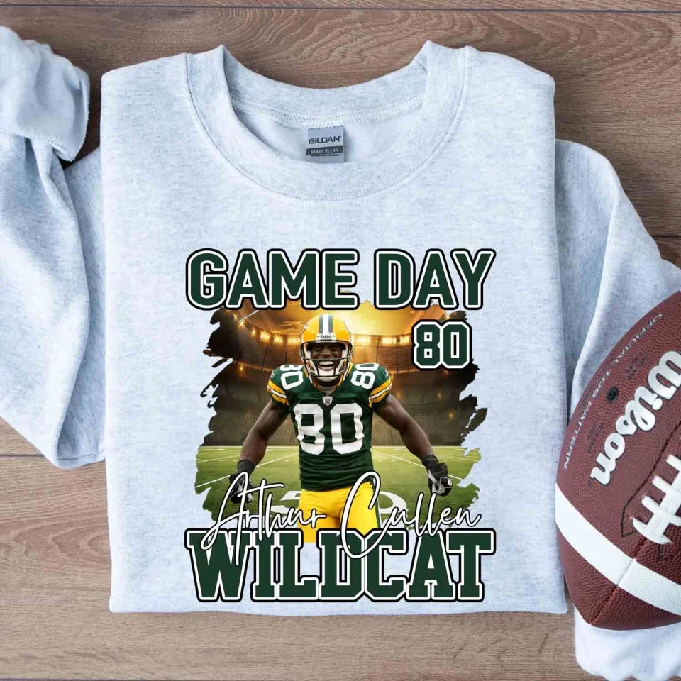 Custom Photo Football Game Day - Personalized T-Shirt, Gift for Player, Gifts for Him - TS244TL