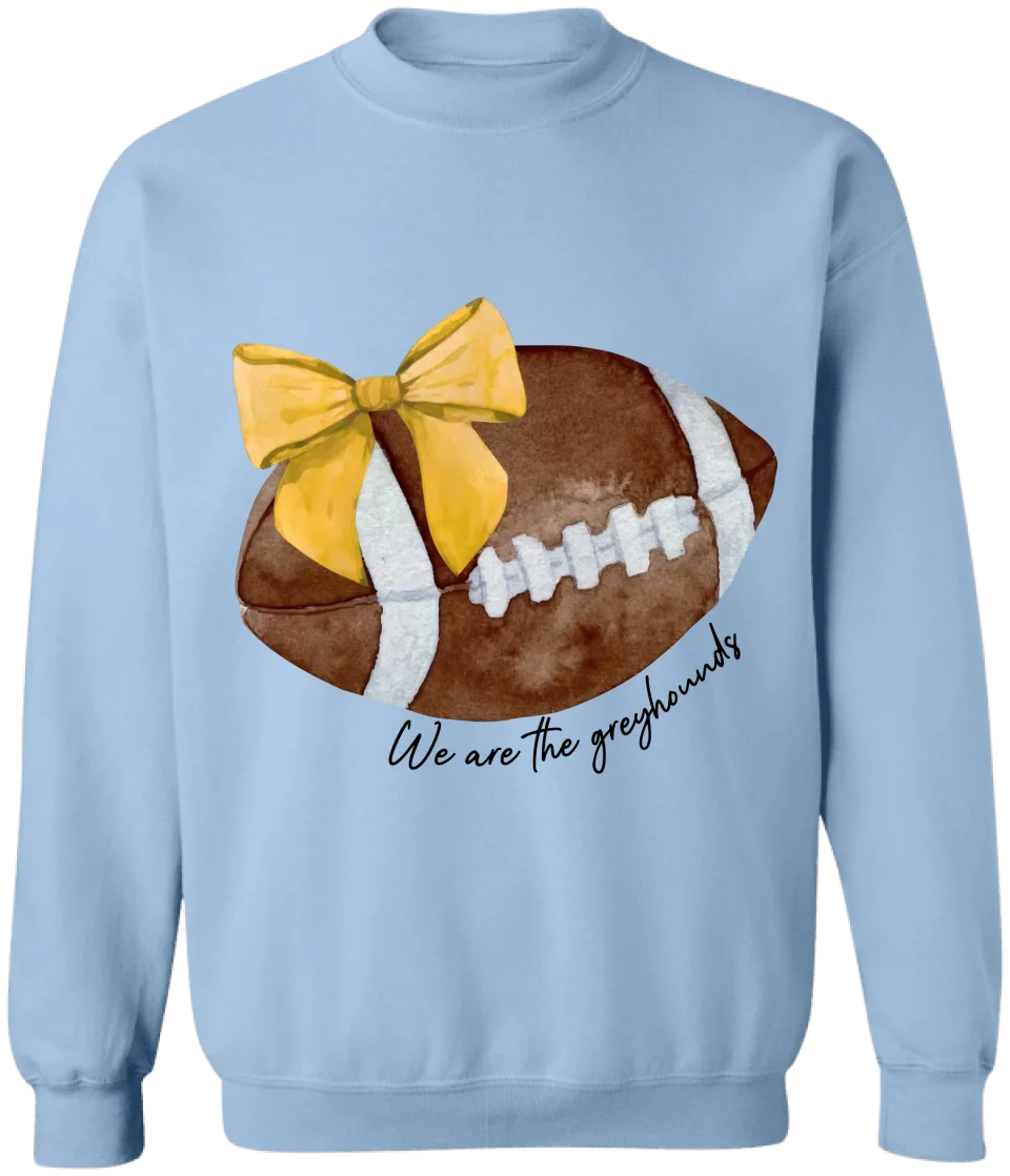 Cute Football Mom With Bows - Personalized T-Shirt, Gift For Football Mom, Cheer Mascot Shirt - TS260AN