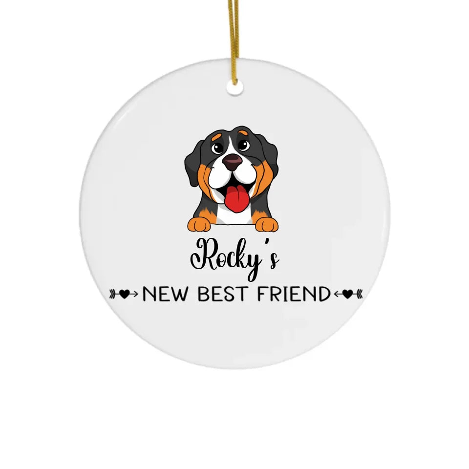 New Best Friend - Personalized Ornament, Christmas Gift, Gift for Pet Lover - ORN343TL